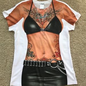 funny motorcycle tattoo t shirt